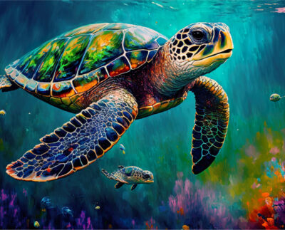 Sea Turtle Painted