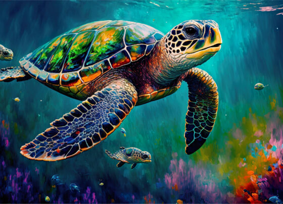 Sea Turtle Painted