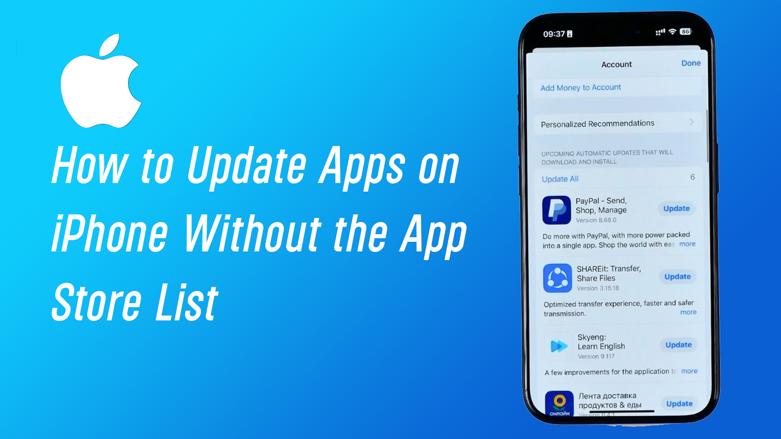How to Update Apps on iPhone Without the App Store List